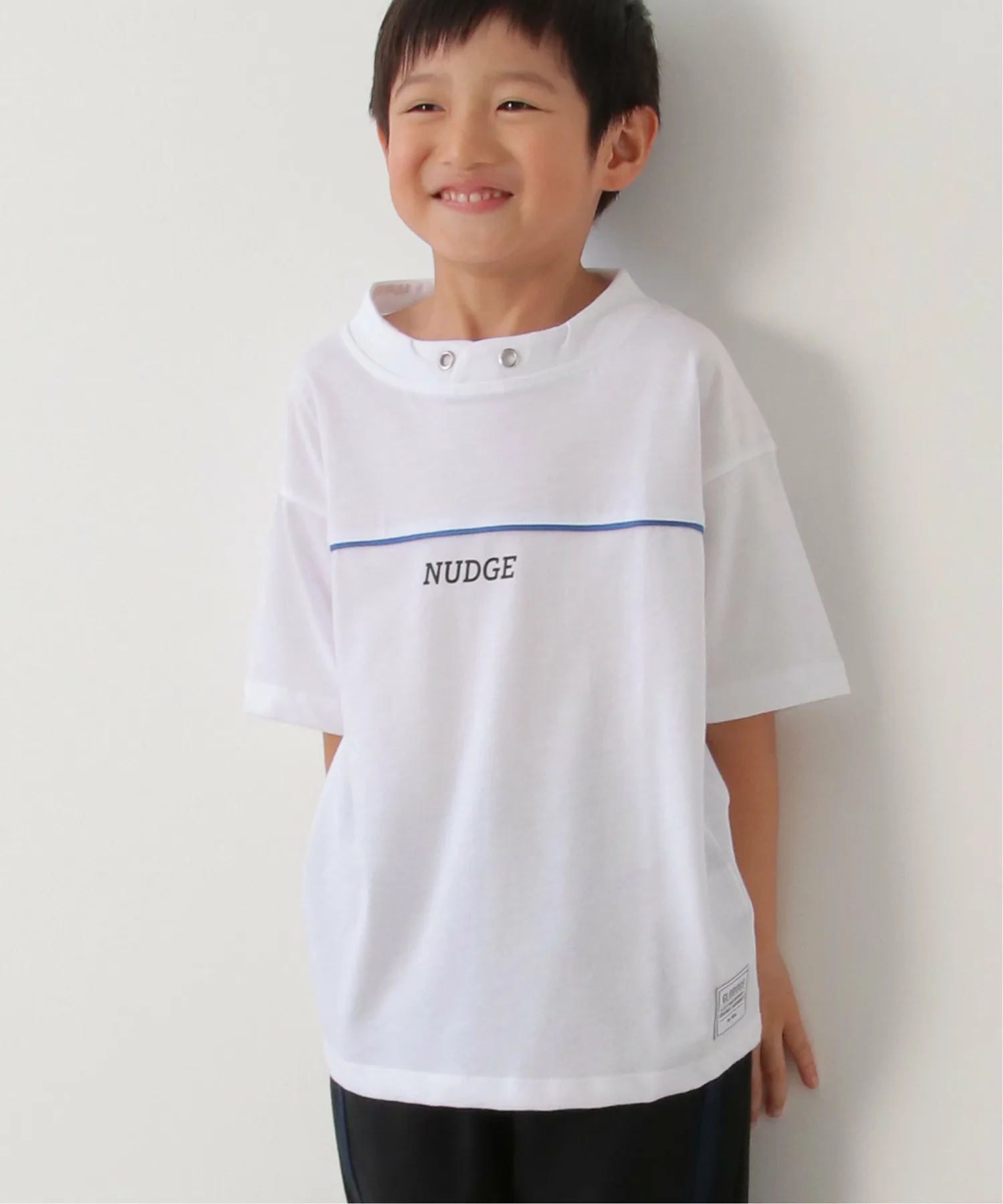Футболка Louie с цветной окантовкой на груди (120–160 см) Ikka, off white