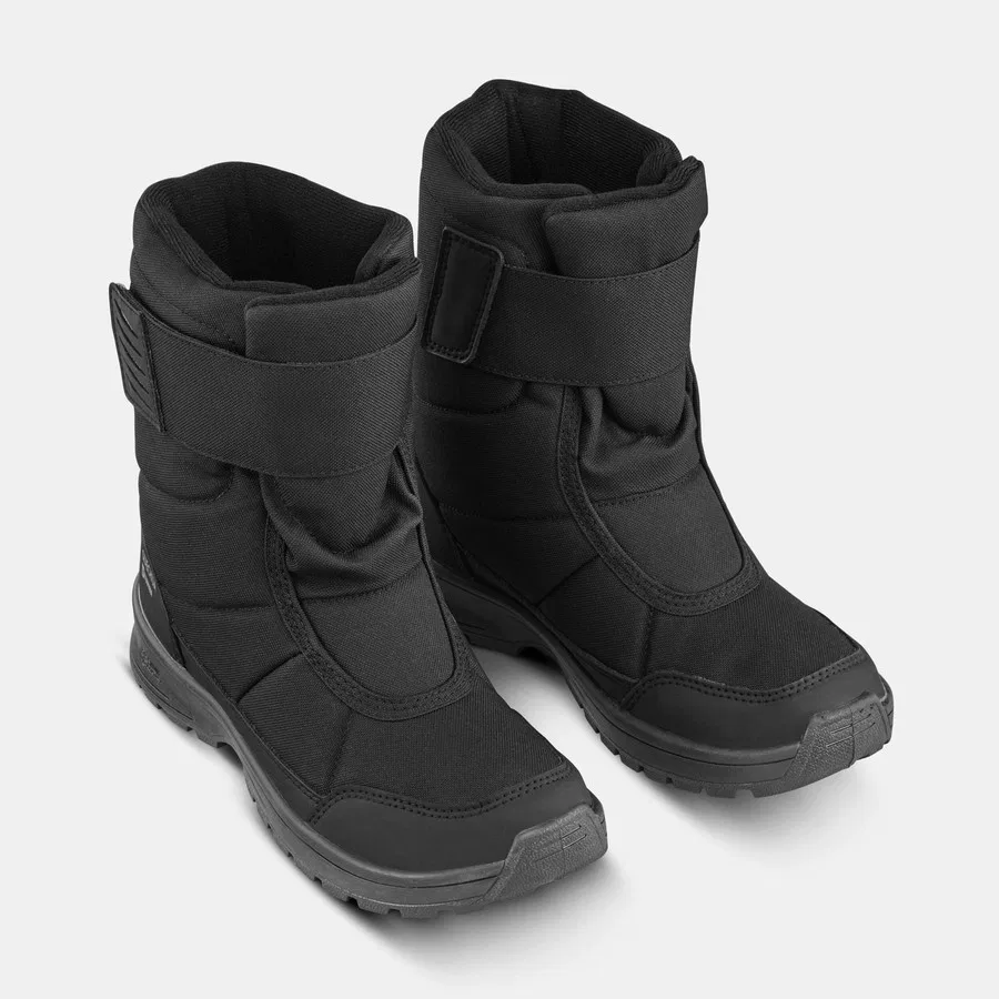 Детские зимние ботинки с мембраной Snowcontact Quechua SH100 Decathlon, Черный — фото 2