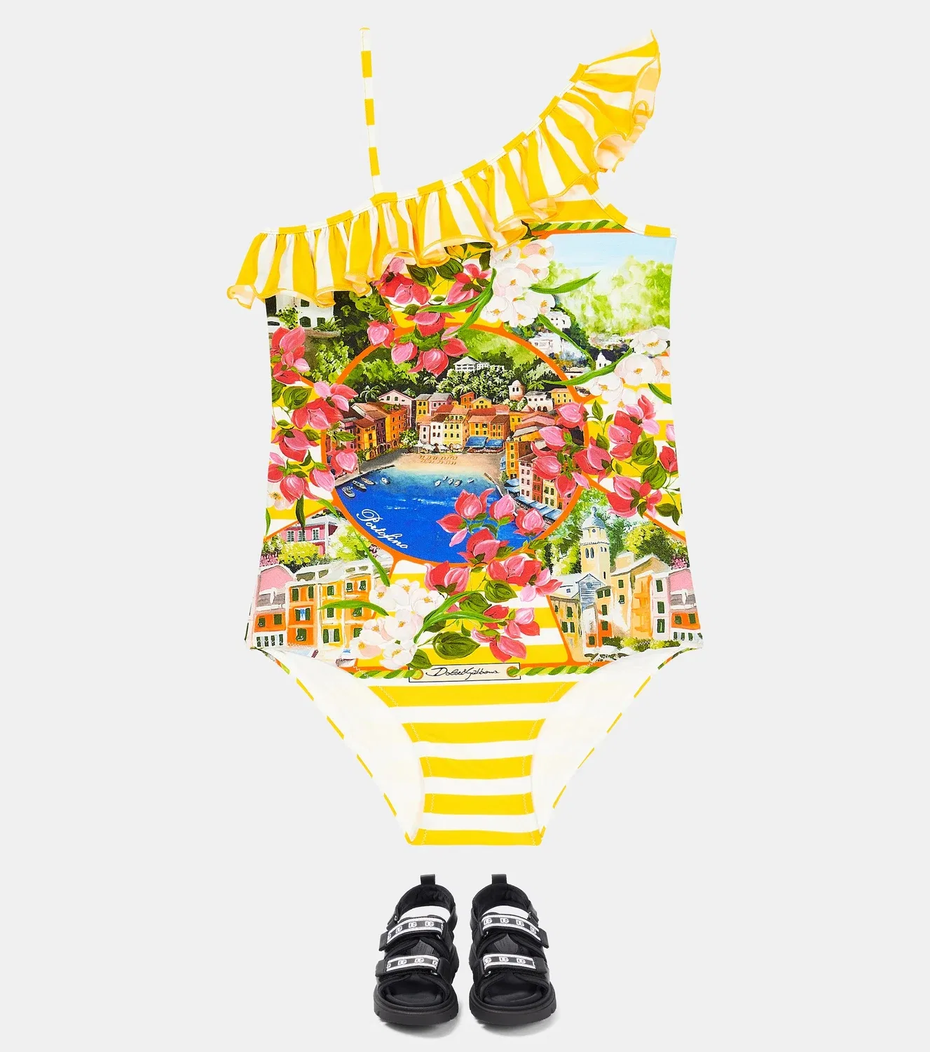 Раздельный купальник с принтом Portofino Dolce&Gabbana Kids, мультиколор — фото 2