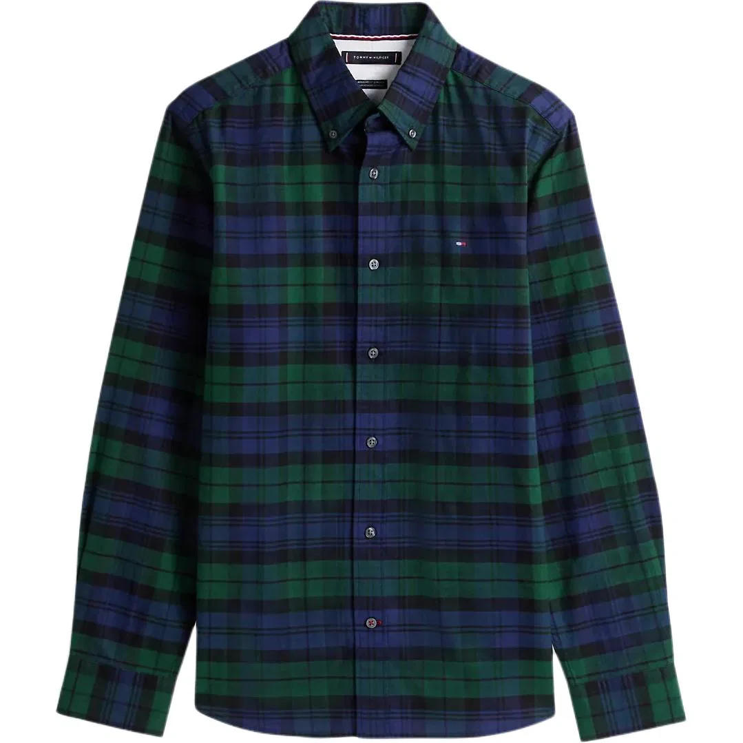 Рубашка мужская Decoration Green с отложным воротником Tommy Hilfiger