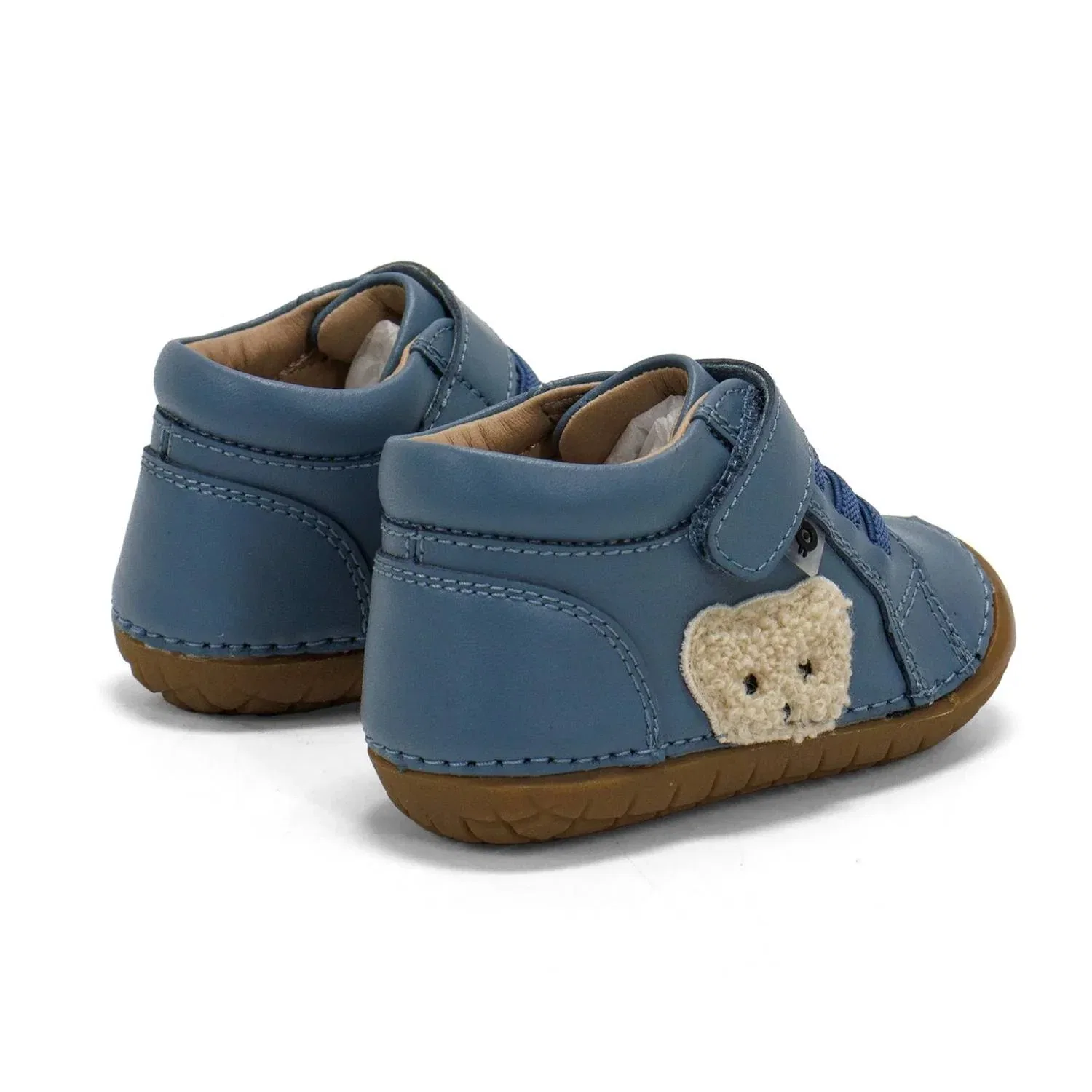 Детские кожаные кроссовки с медвежонком Ted Pave Casual Old Soles, Indigo — фото 4