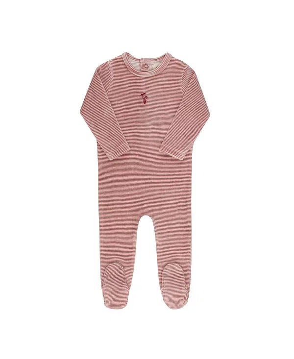 Детский комбинезон с длинным рукавом Velour Stripe Collection Ely'S & Co., Dark Pink