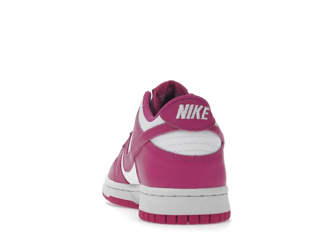 Детские кроссовки с низким профилем Nike Dunk Low, White/Active Fuchsia — фото 4