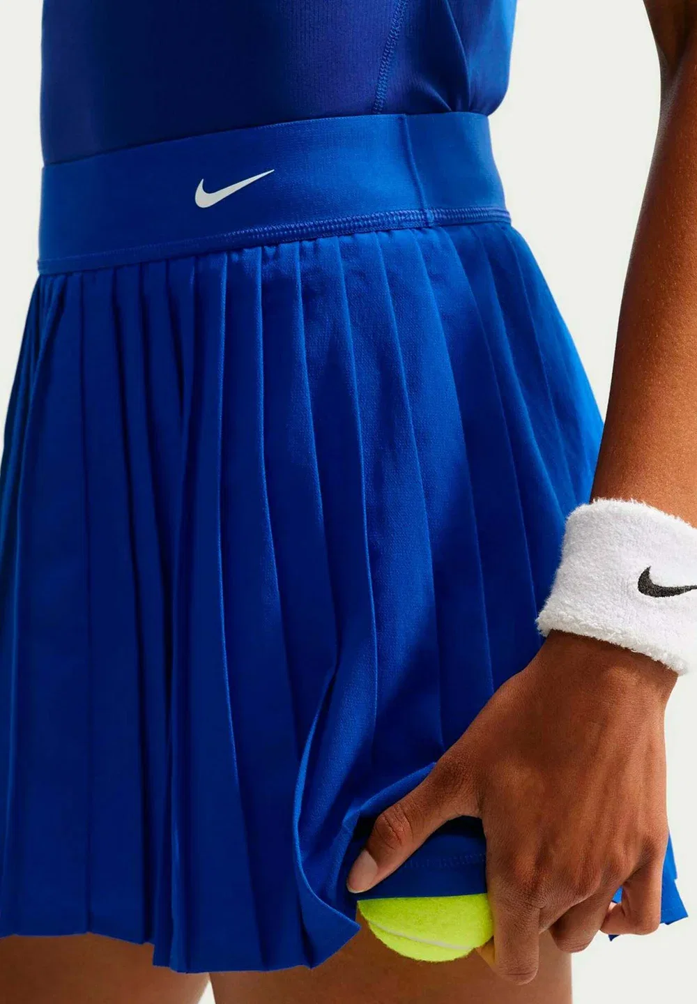 Rock w nk df vctry skrt hr plated - спортивная юбка Nike Performance, Old Royal White — фото 4