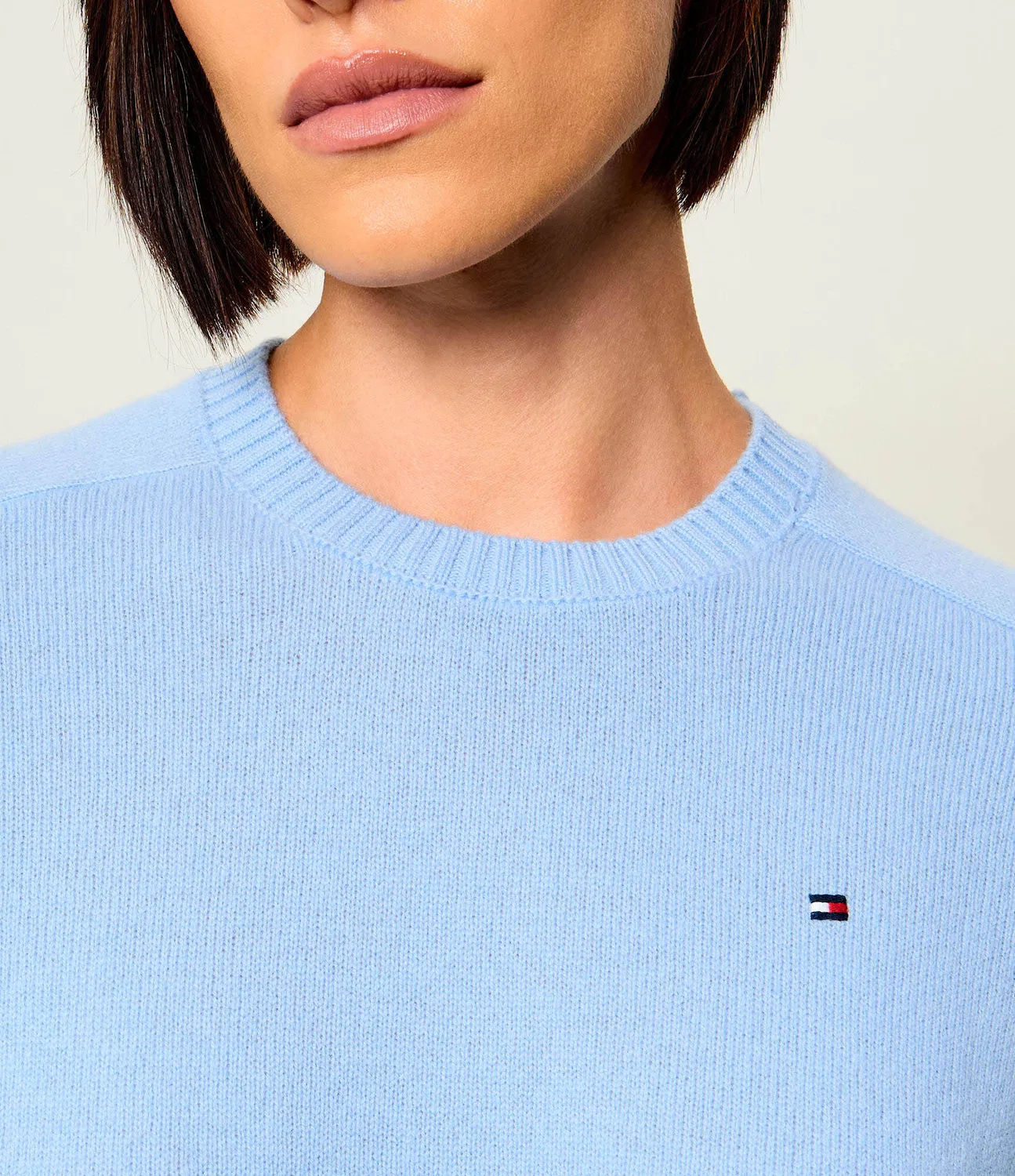 Свитер из шерсти с круглым вырезом Tommy Hilfiger, Azzurro — фото 4