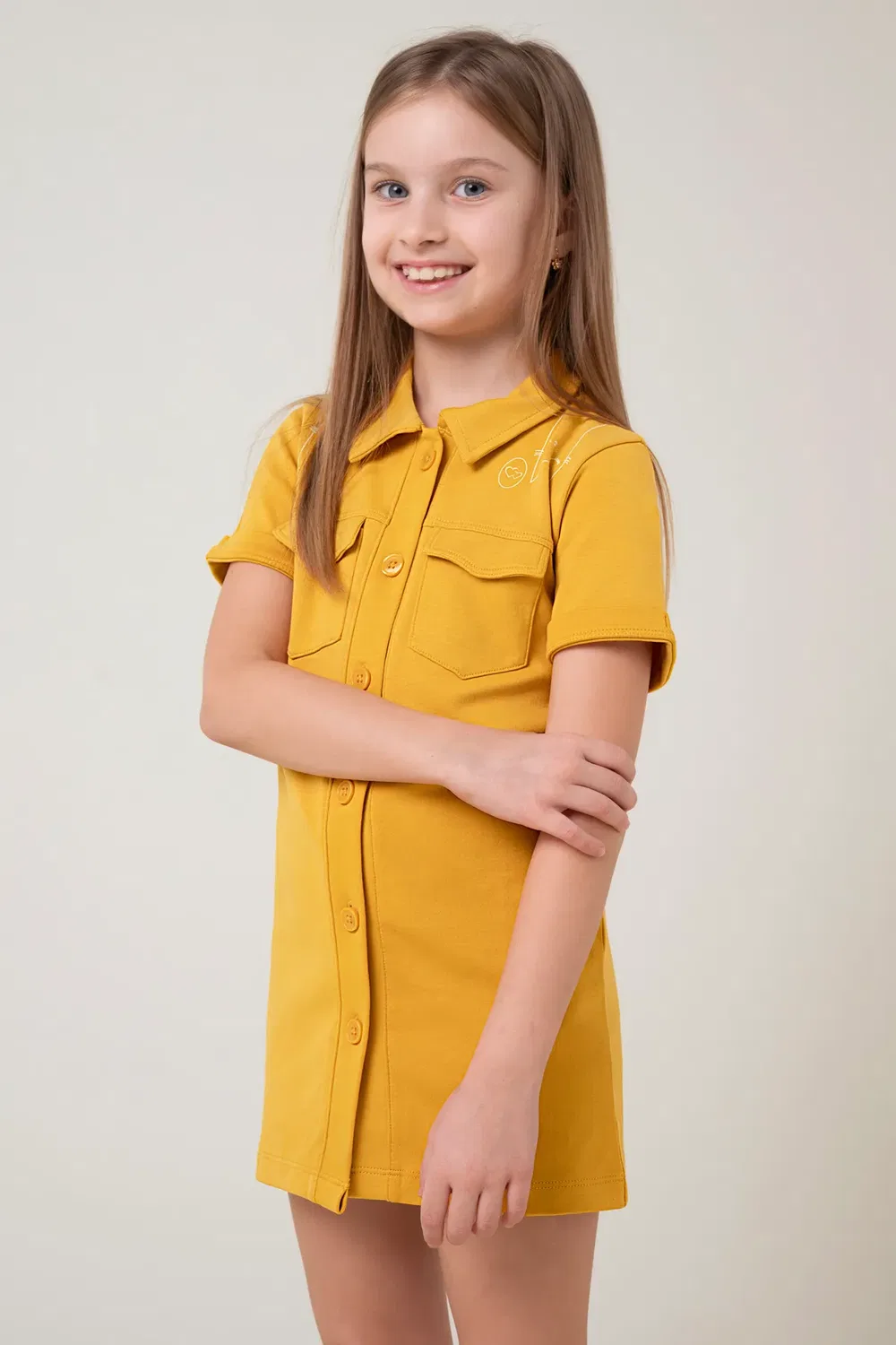 Детское платье-рубашка Utility Enorsia, Yellow