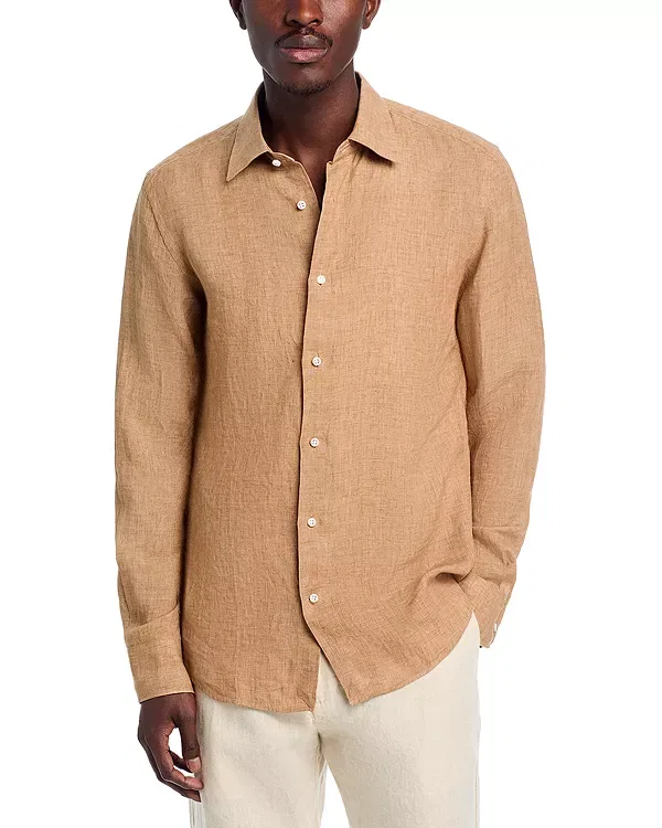 Мужская рубашка с длинным рукавом Boss, Medium Beige