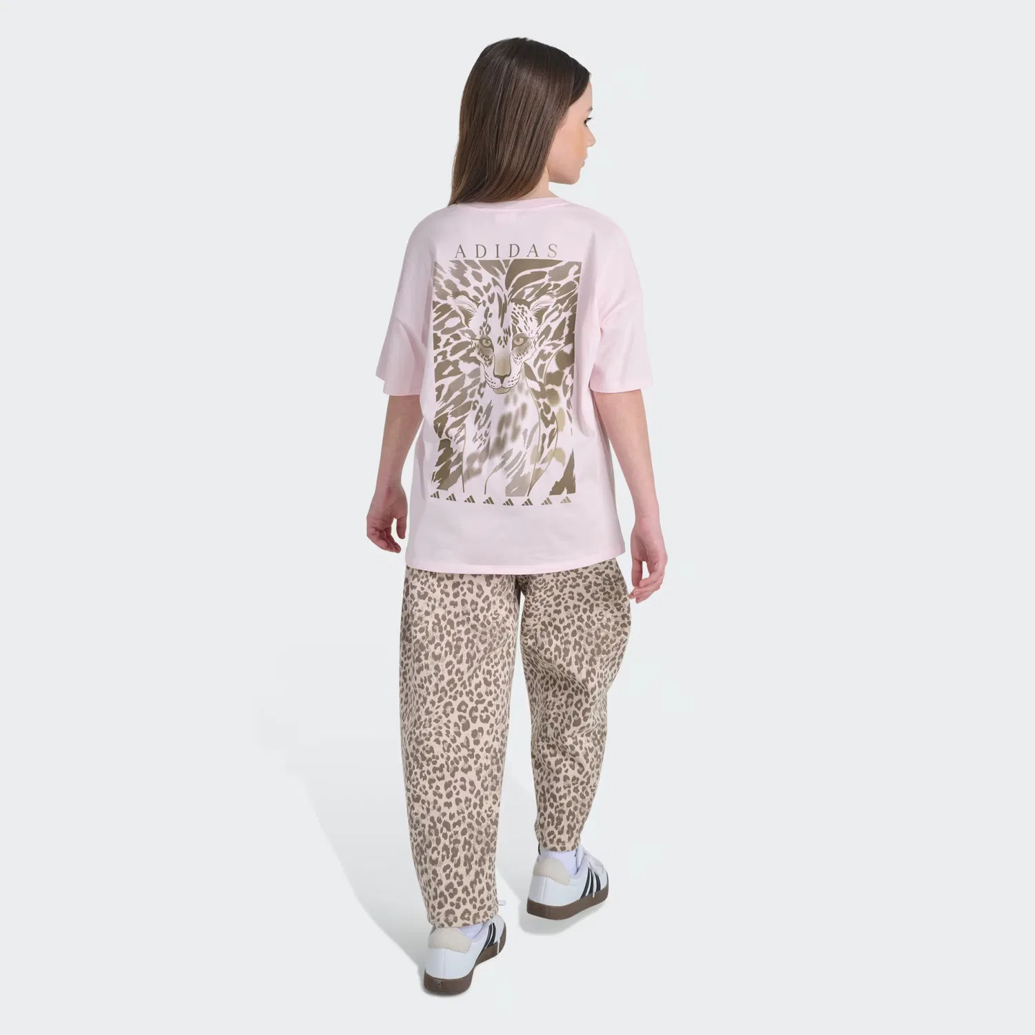 Детская футболка свободного кроя Boyfriend Tee Adidas Sportswear, розовый — фото 2