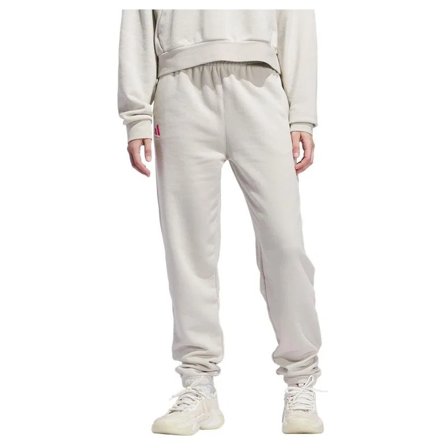Женские спортивные брюки с французским футером adidas ADI BB PANT JY4727, Бежевый — фото 3