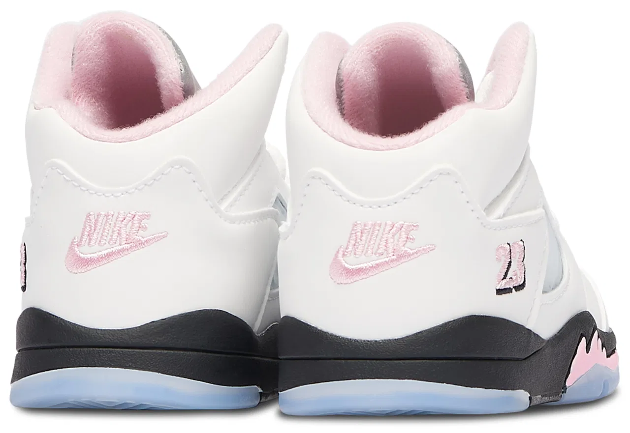 Кроссовки для мальчиков Retro 5 OG Jordan, цвет White/Soft Pink/Black — фото 3