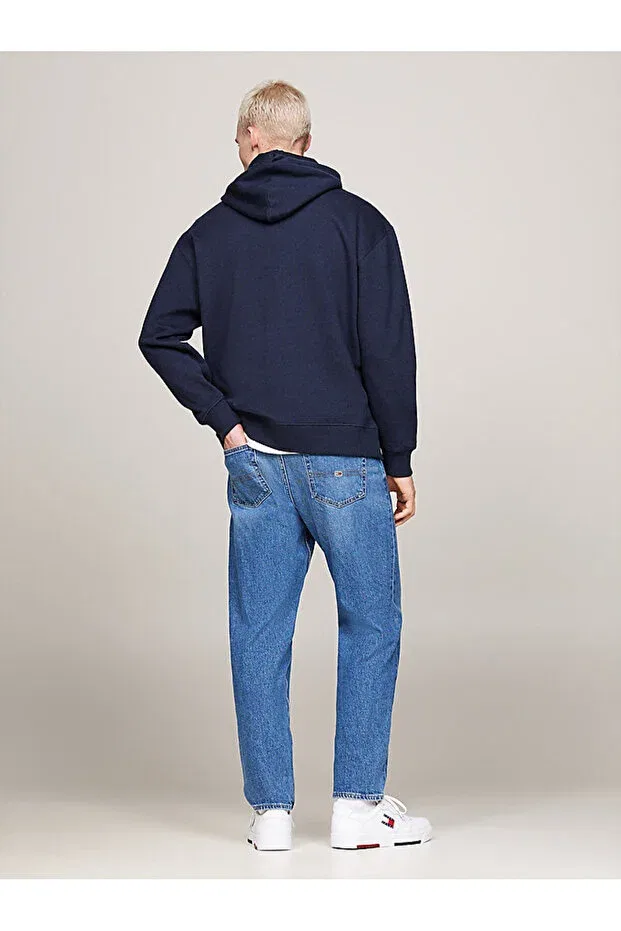 Мужские свитшот с капюшоном флисовый Tjm rlx melange flag hoodie Tommy Hilfiger, Blue — фото 4