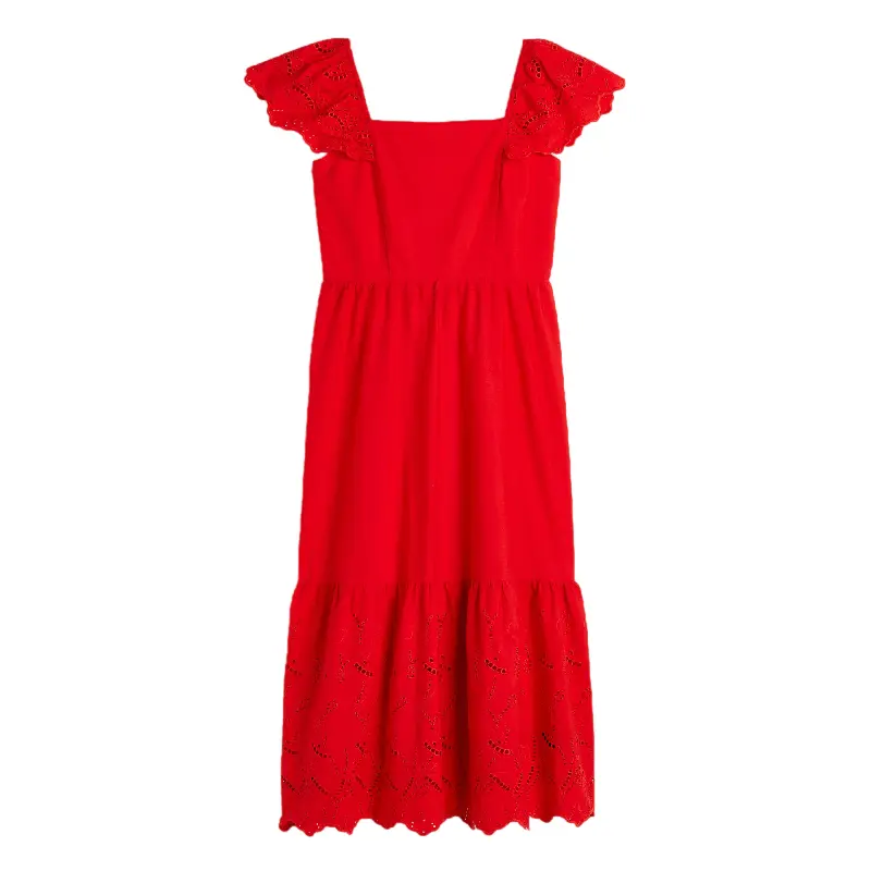 

Платье H&M Eyelet Embroidery, красный