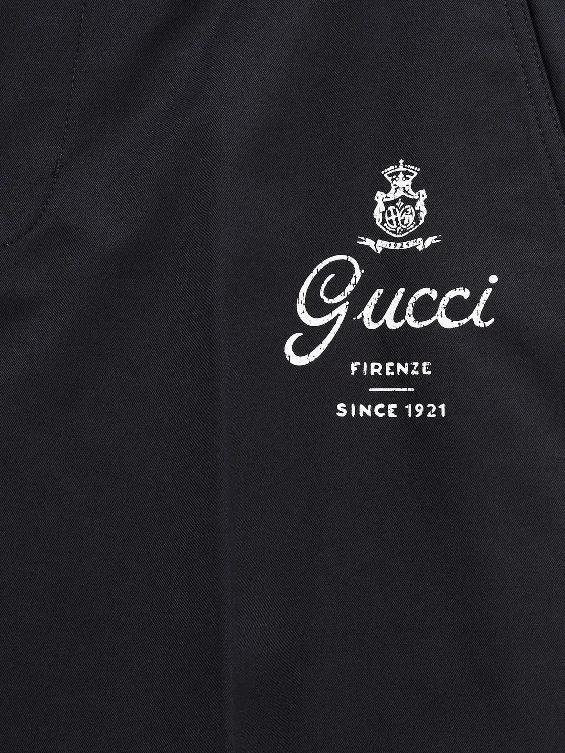 Брюки с принтом логотипа синие Gucci, синий — фото 2