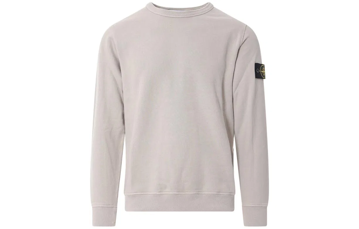 Свитшот с патчем, городской функционал, Logo Patch Crewneck, Stone Island, Solid Color