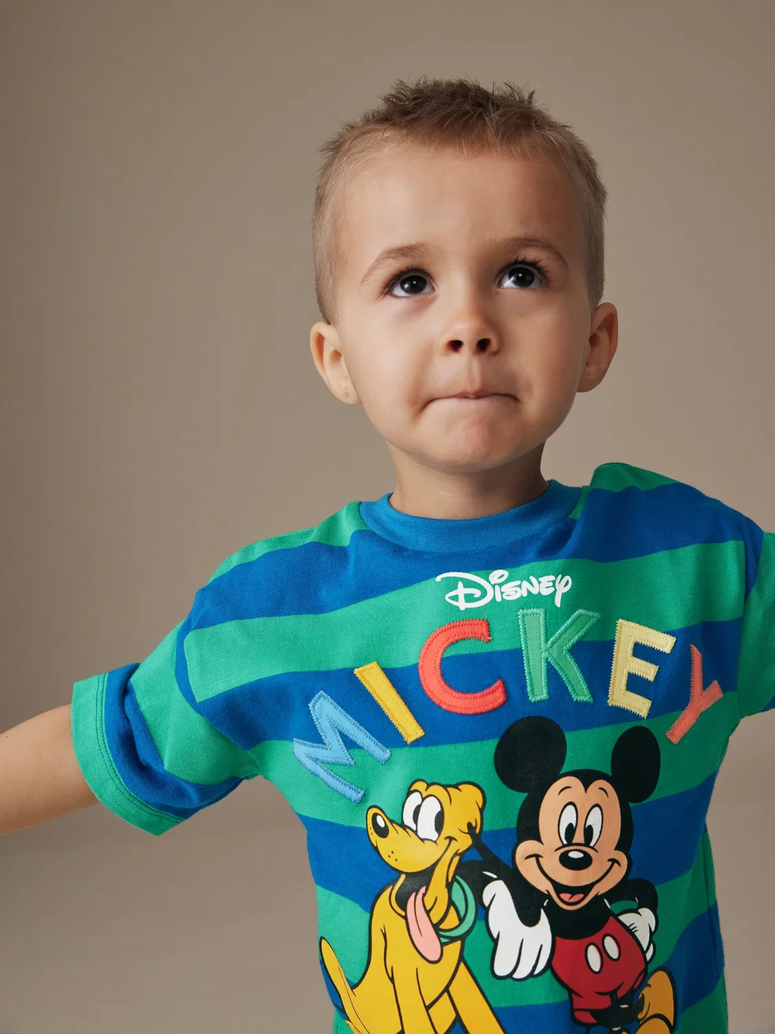 Футболка с принтом Mickey Mouse Next, сине-зеленый