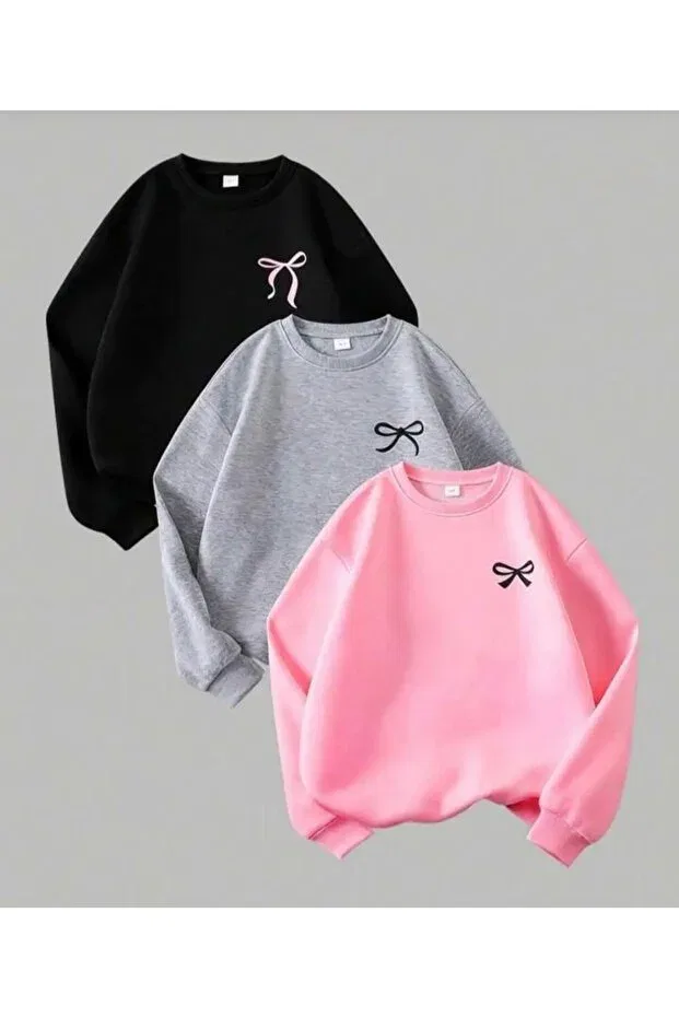 Детский комплект свитшотов для девочек с длинным рукавом Kids, Black
