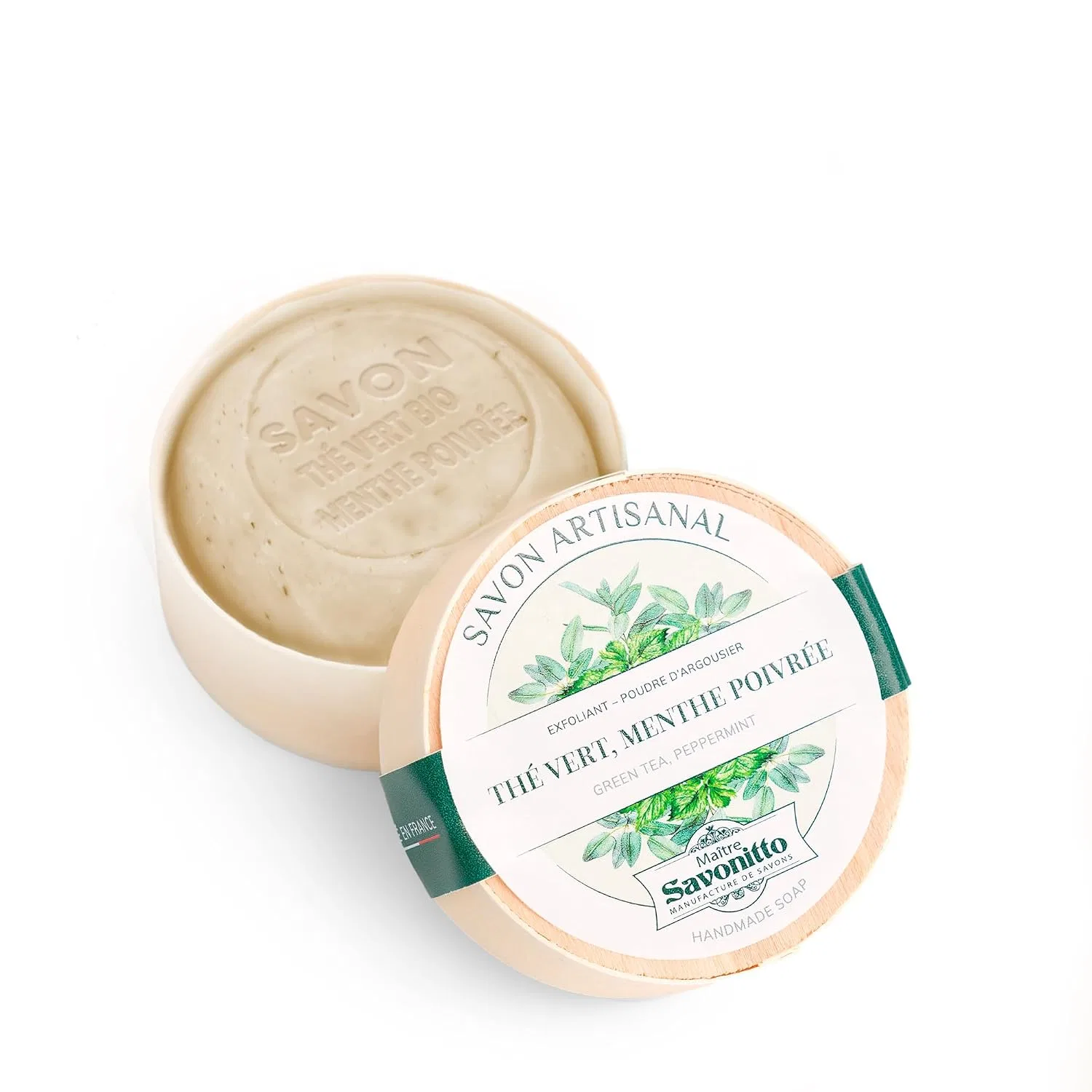Мыло Green Tea Peppermint Organic, 100 г, Maitre Savonitto