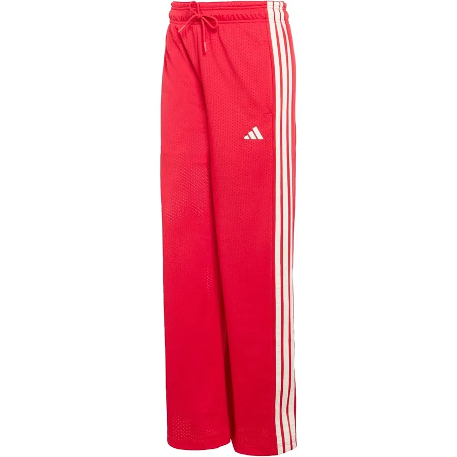 Спортивные штаны из сетки с высокой посадкой, модель Stadium Mesh, adidas, Молочный — фото 3