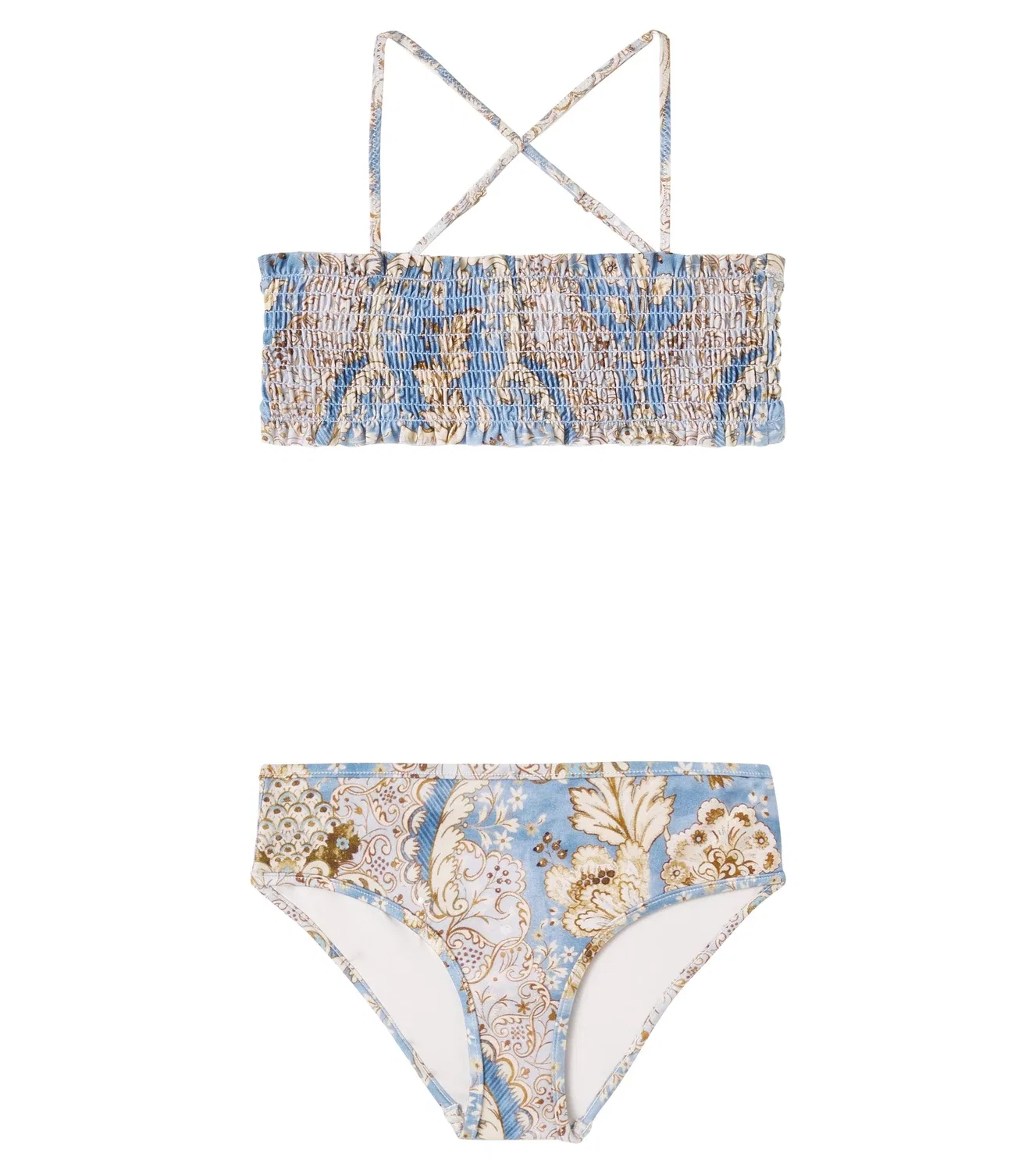 Раздельный купальник с принтом Zimmermann Kids, голубой
