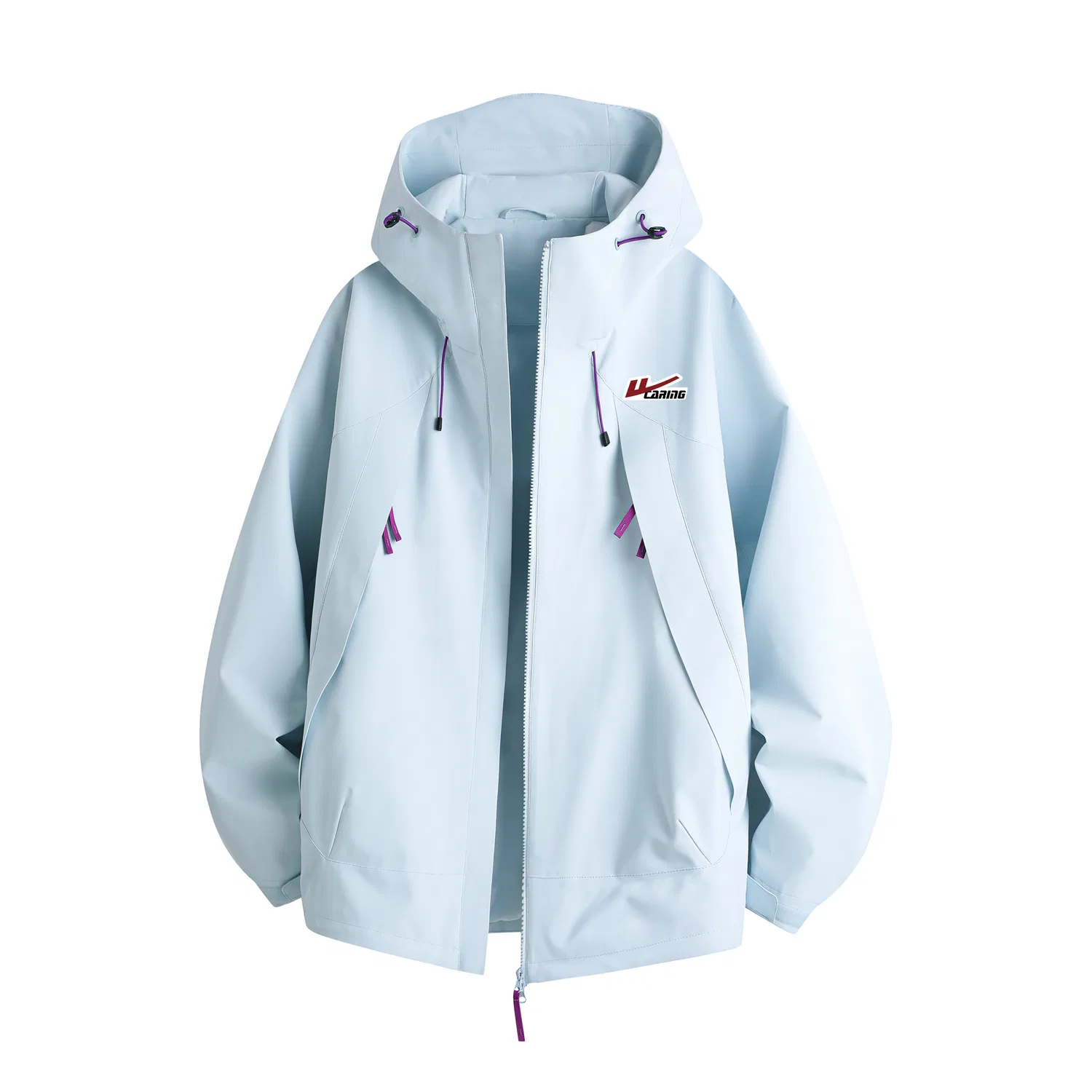 Детская ветровка с длинным рукавом Open Ended Smiling Collection WARRIOR, Pine Feather Blue (DIY Badge)