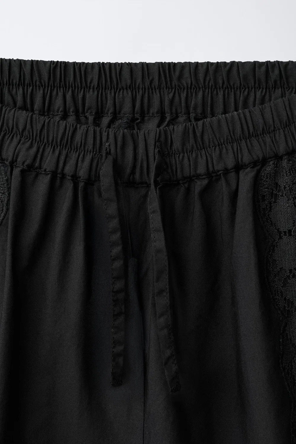 Вышитые кружевные брюки-саруэль ZARA, Black — фото 3