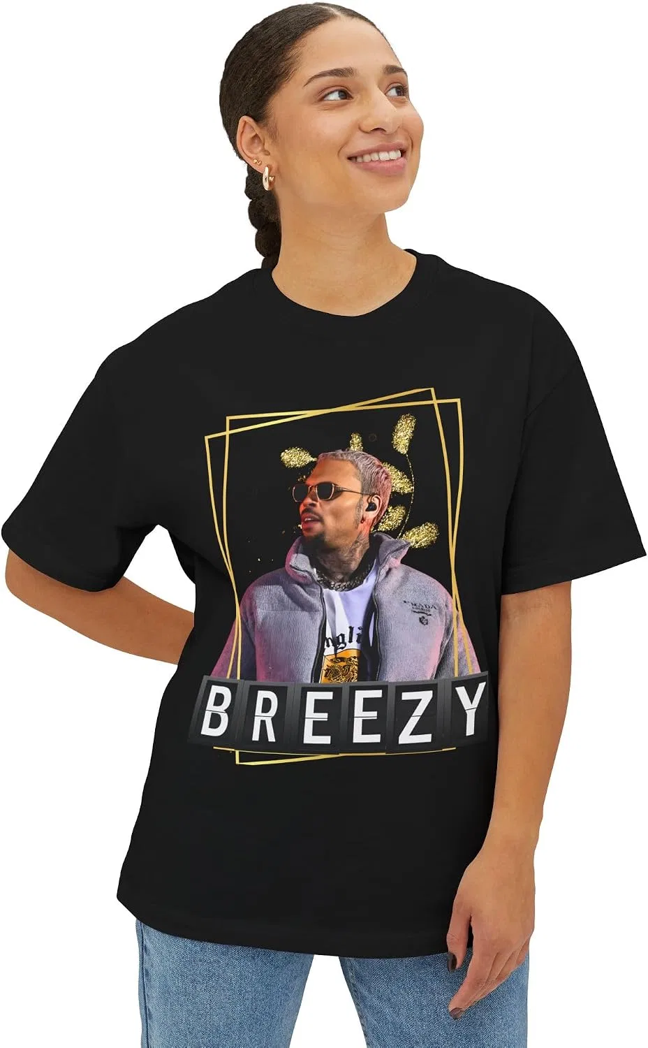 Унисекс свободная футболка оверсайз Breezy Boxy Tee, Black — фото 2