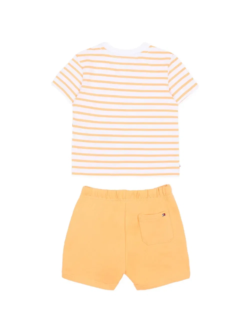Комплект с шортами в полоску Tommy Hilfiger Junior, оранжевый — фото 2