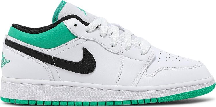 

Кроссовки Air Jordan 1 Low GS White Lucky Green, белый, Белый;серый, Кроссовки Air Jordan 1 Low GS White Lucky Green, белый
