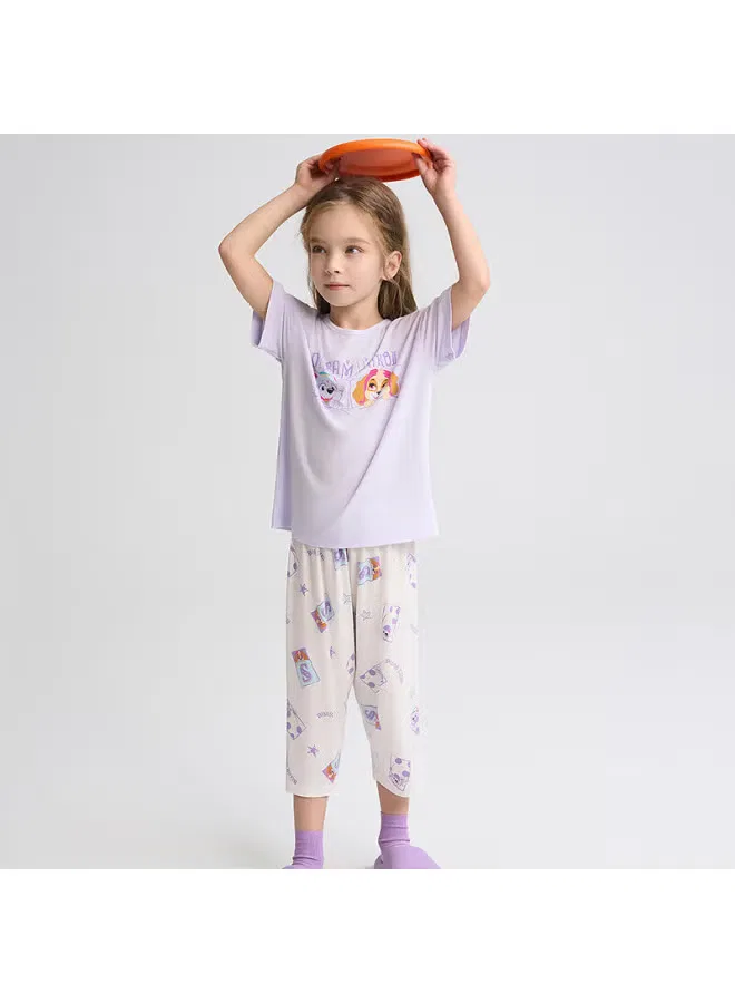 Комплект пижамы с коротким рукавом и бриджами Paw Patrol Aimer Kids, команда Щенячий патруль — фото 3