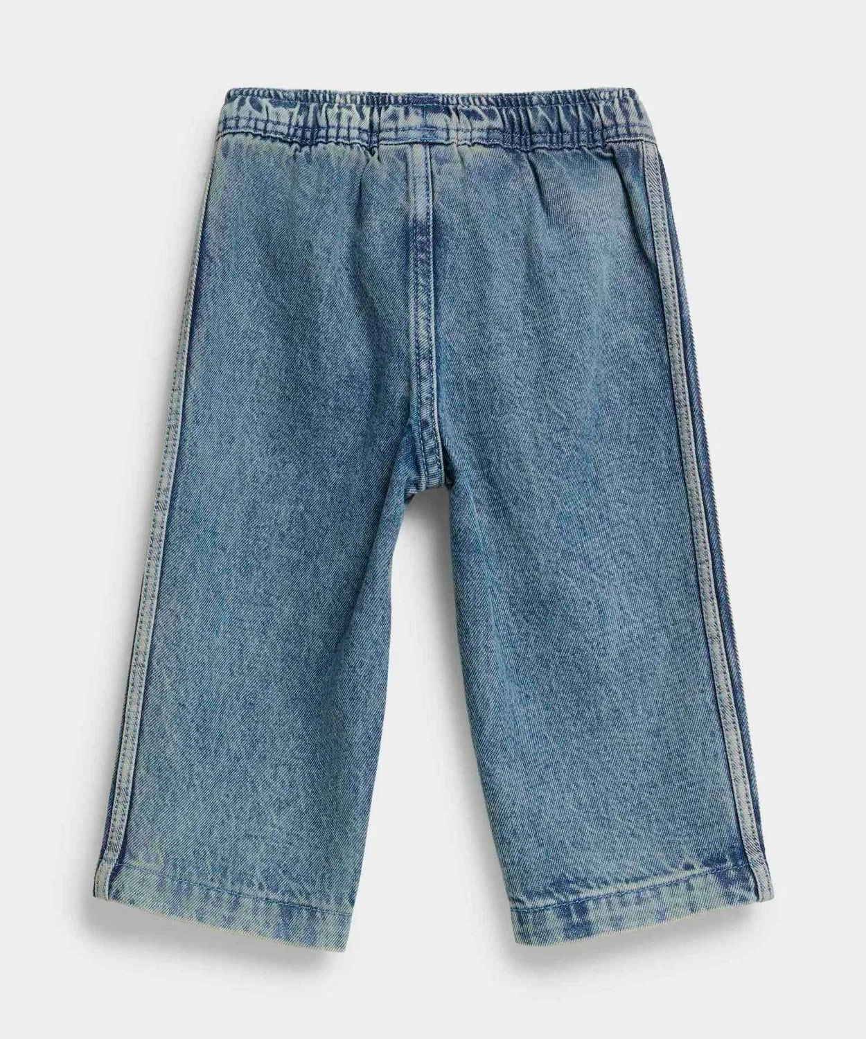 Детские джинсовые спортивные штаны с принтом Firebird Denim Track Pants Adidas, Blue — фото 2