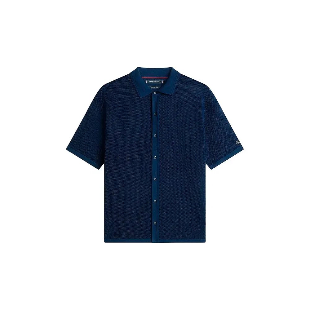 Мужской пуловер с вафельным переплетением Tommy hilfiger, Blue — фото 3