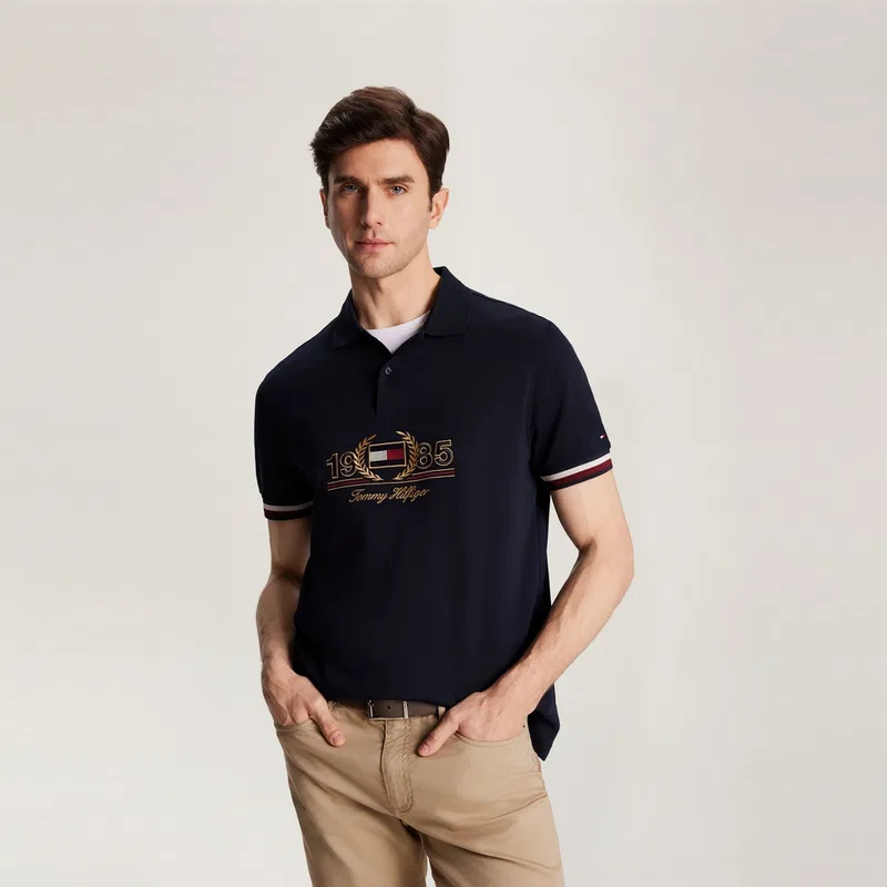 Мужское поло Tommy Hilfiger, Navy Blue DW5 — фото 4
