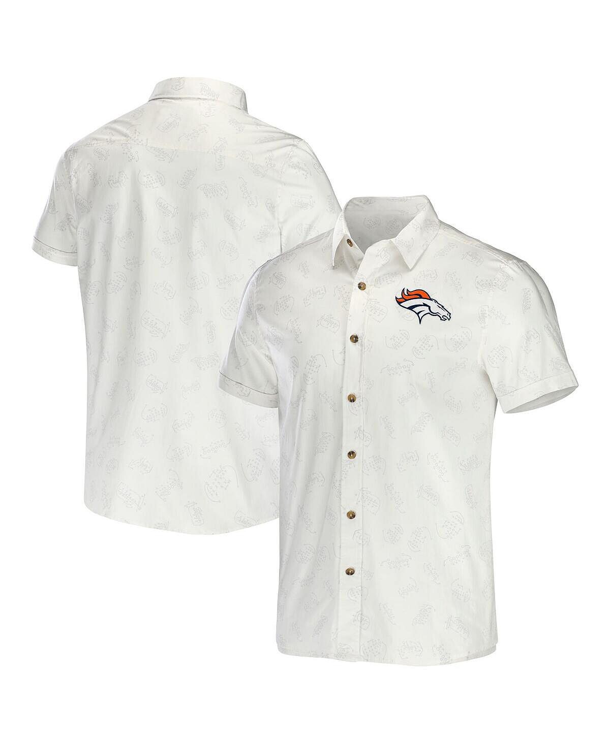 

Мужская тканая футболка на пуговицах nfl x darius rucker от white denver broncos Fanatics, белый