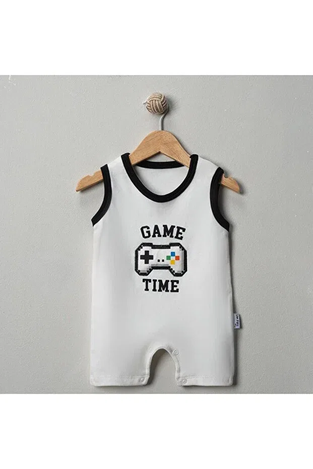 Детский комбинезон для девочек с принтом Basics Mandalinsbaby, White