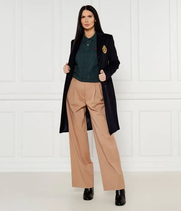 Женский джемпер из шерсти с добавлением кашемира Cropped Fit Polo Ralph Lauren, зеленый — фото 2