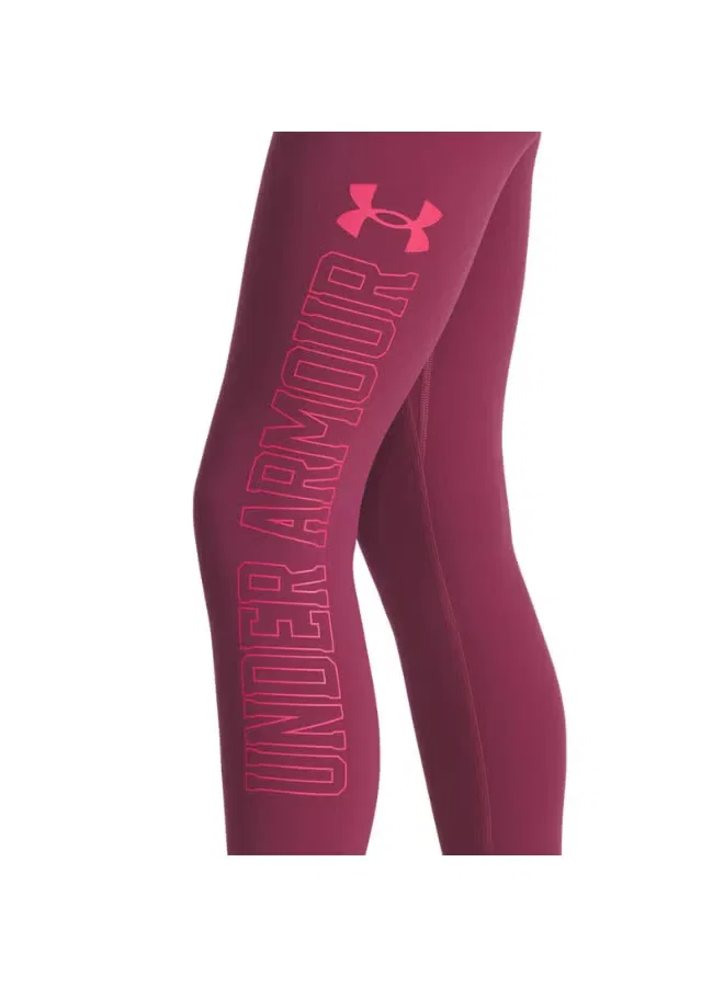 Леггинсы детские с логотипом Under Armour, розовый — фото 4