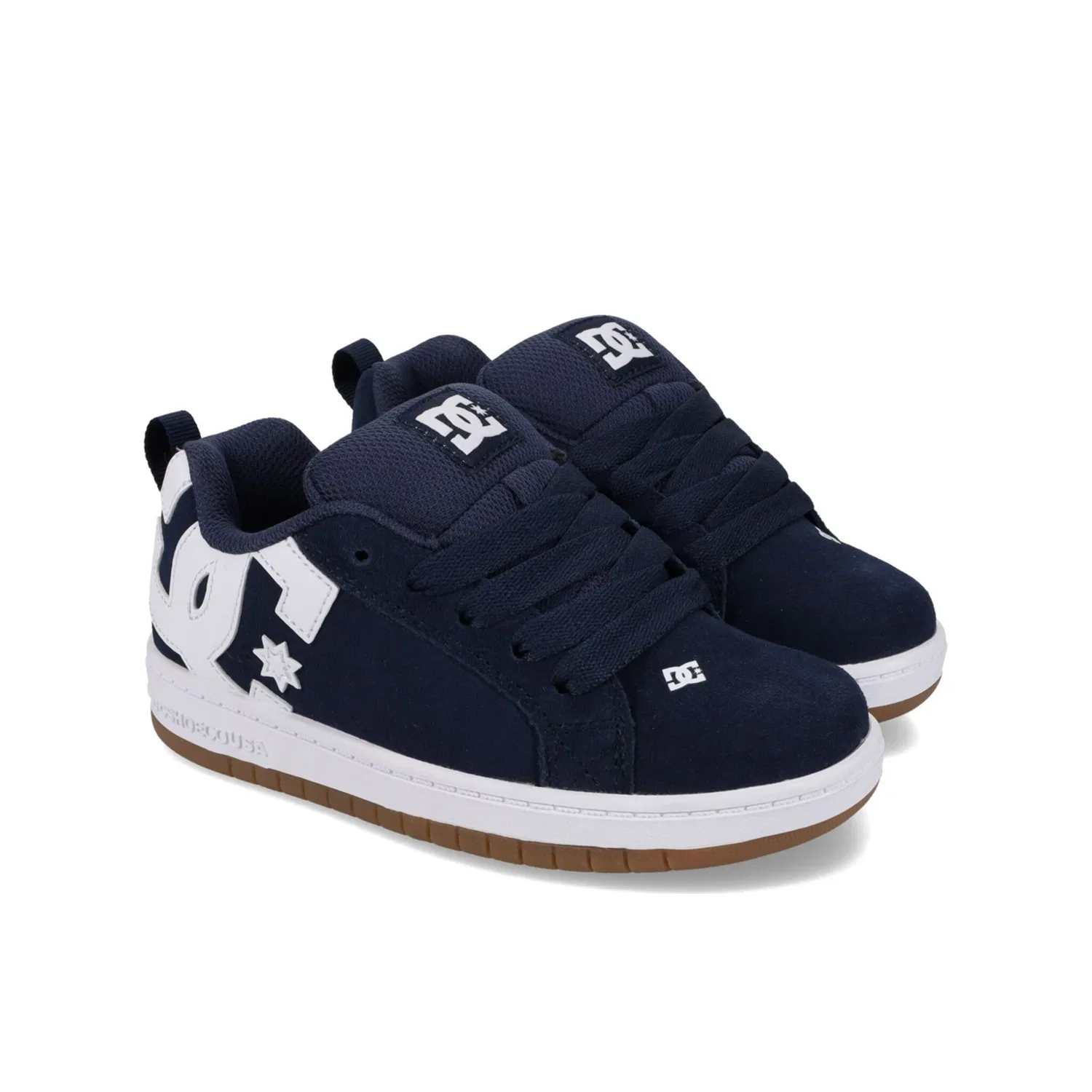 Детские кожаные кроссовки Court Graffik DC Shoes, Navy/White/Gum