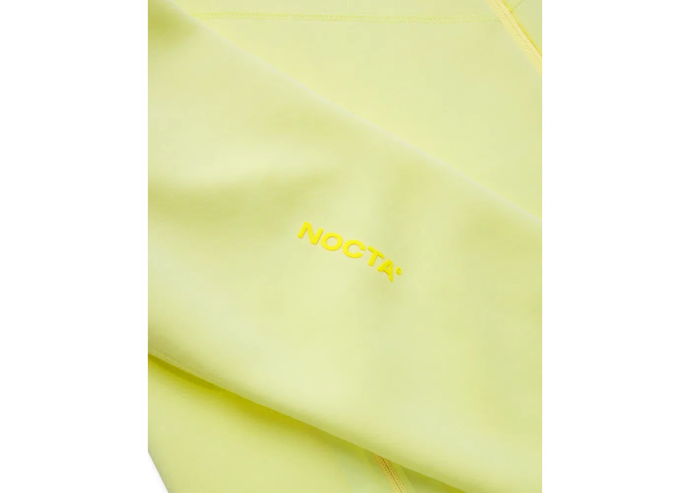 Мужская худи с полной застежкой-молнией Nike x NOCTA NRG Tech Fleece, Citron Tint Vivid Sulfur — фото 3