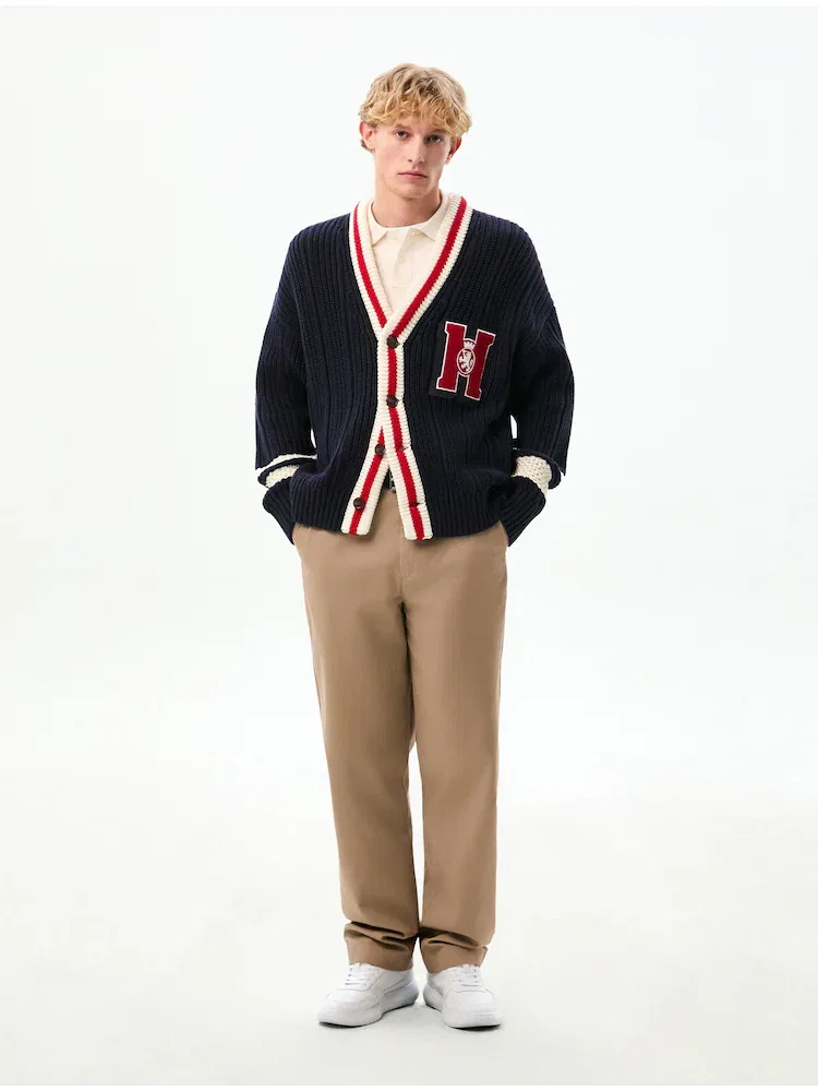 Кардиган с вышивкой Letterman TOMMY HILFIGER, Navy — фото 2