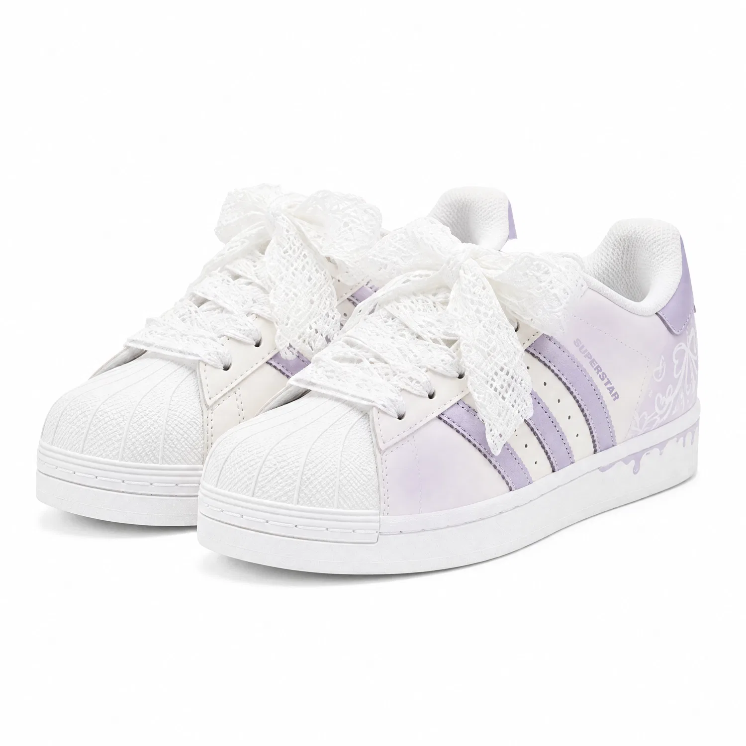 Детские кроссовки для скейтбординга с принтом Purple Mist Butterfly Adidas Originals, Purple Mist Butterfly — фото 4