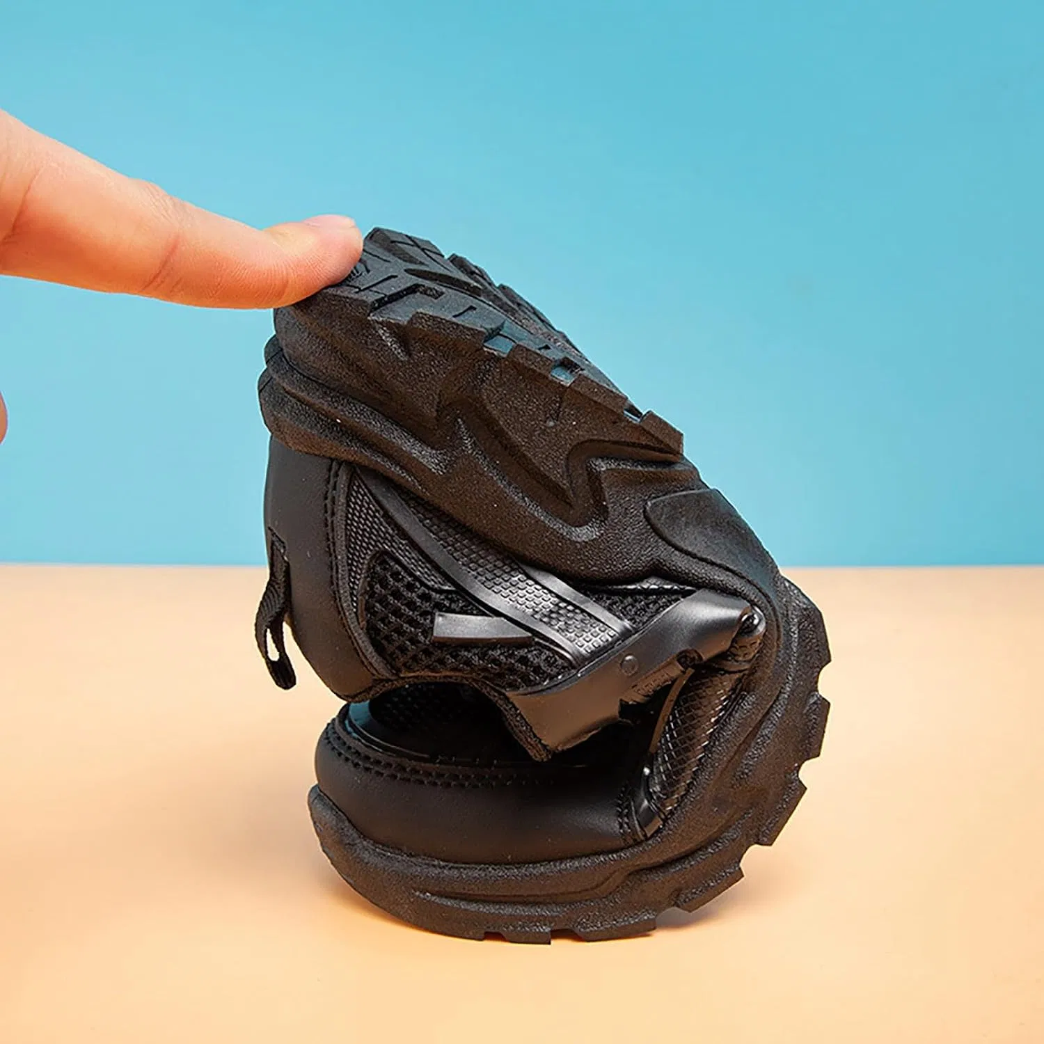 Детские кроссовки для девочек с принтом Girls School Sneakers, Black — фото 2