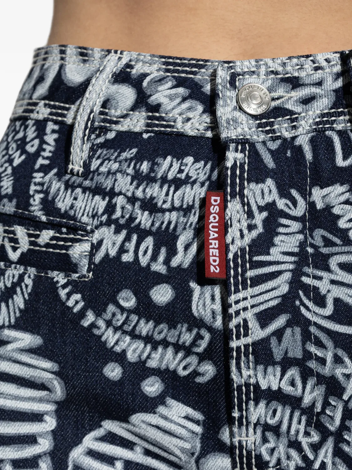 Принтованные брюки DSQUARED2, темно-синий — фото 2