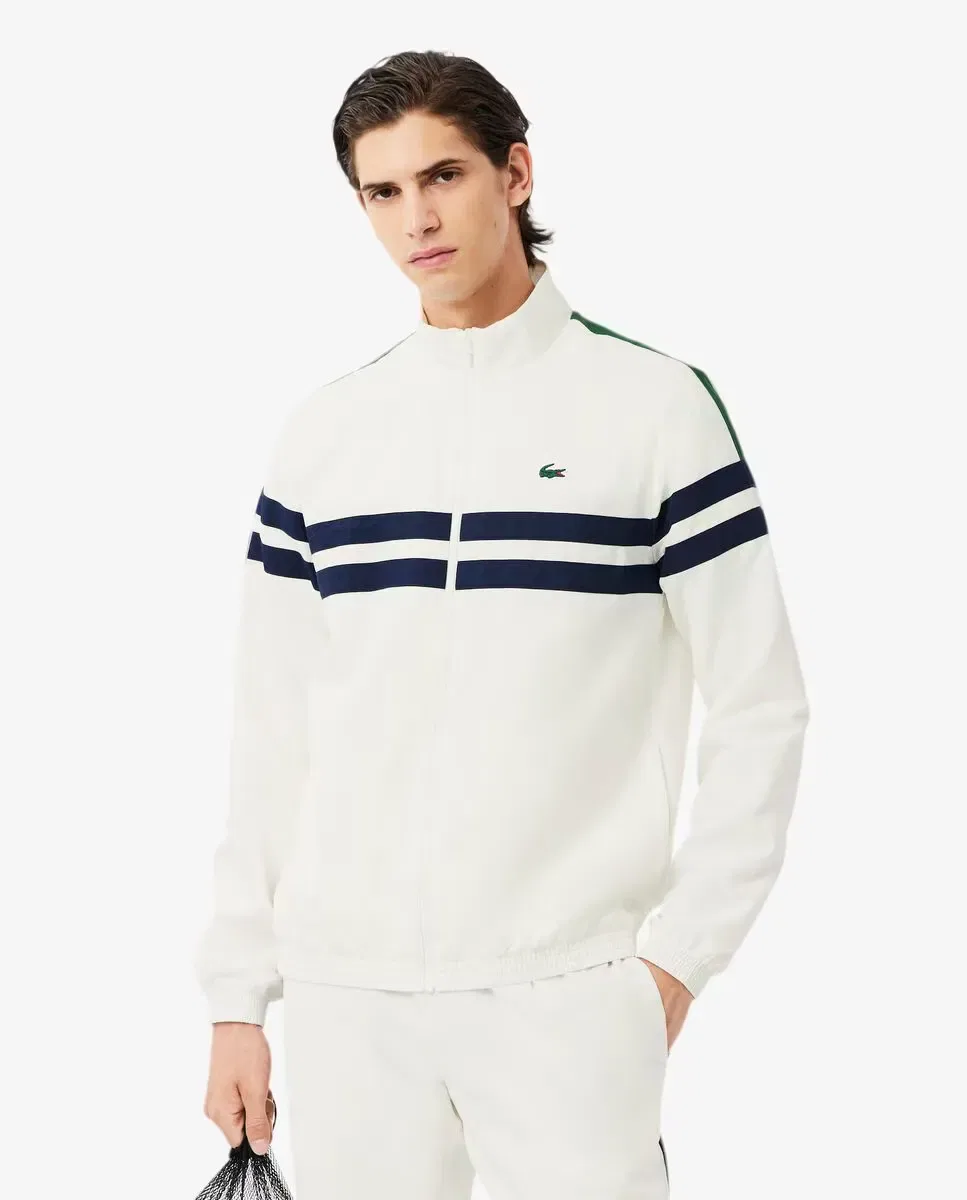 Мужской спортивный костюм с принтом Lacoste, Белый — фото 3