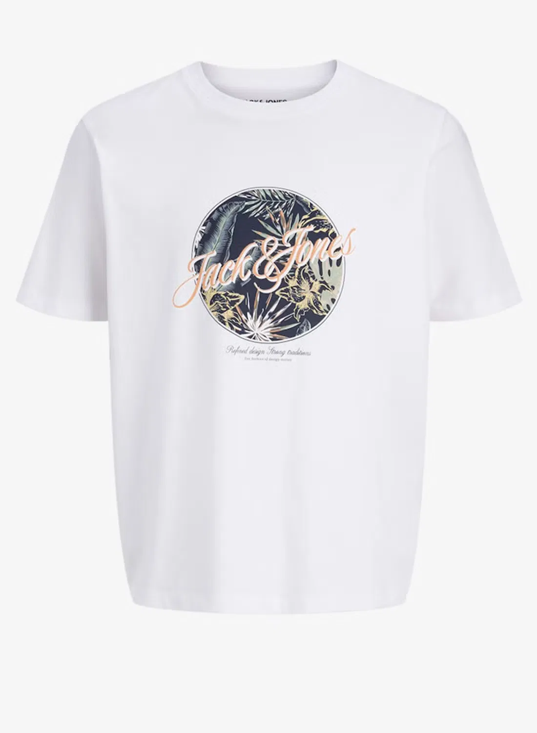 Футболка с принтом JJHONOLULU Jack & Jones Junior, белый