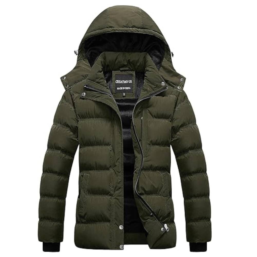 

Водонепроницаемая лыжная куртка Creatmo Us Padded Puffy, темно-зеленый