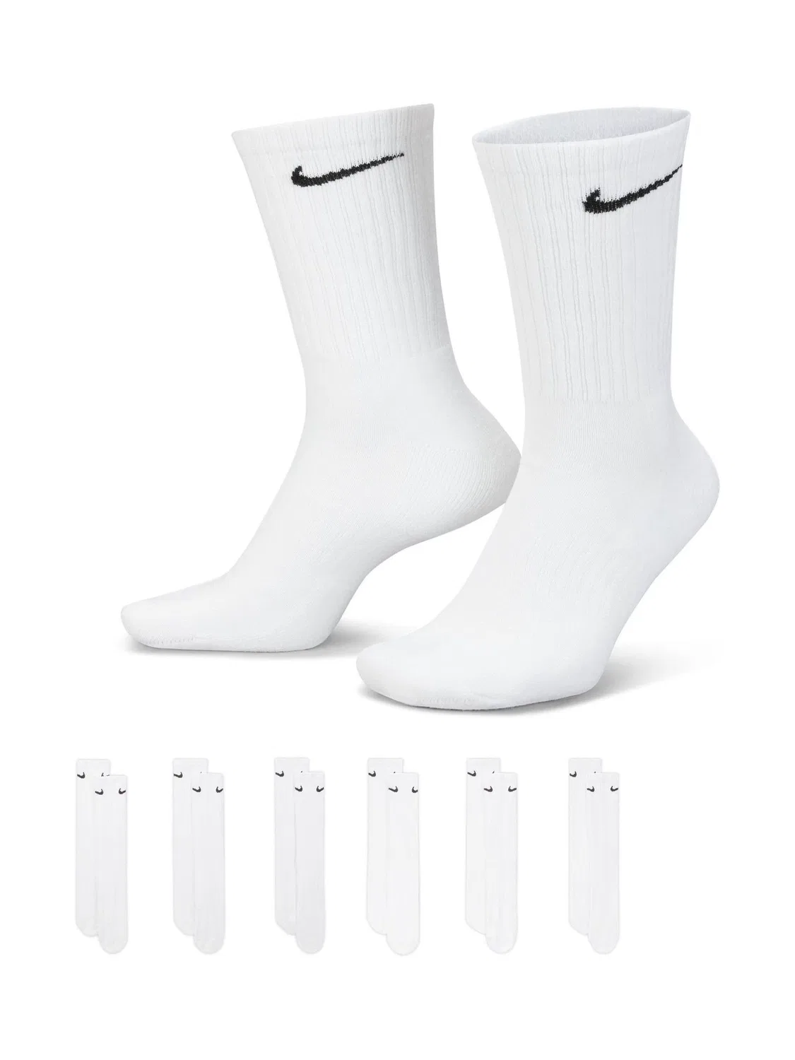 Носки Nike Everyday Cushioned Crew, белые