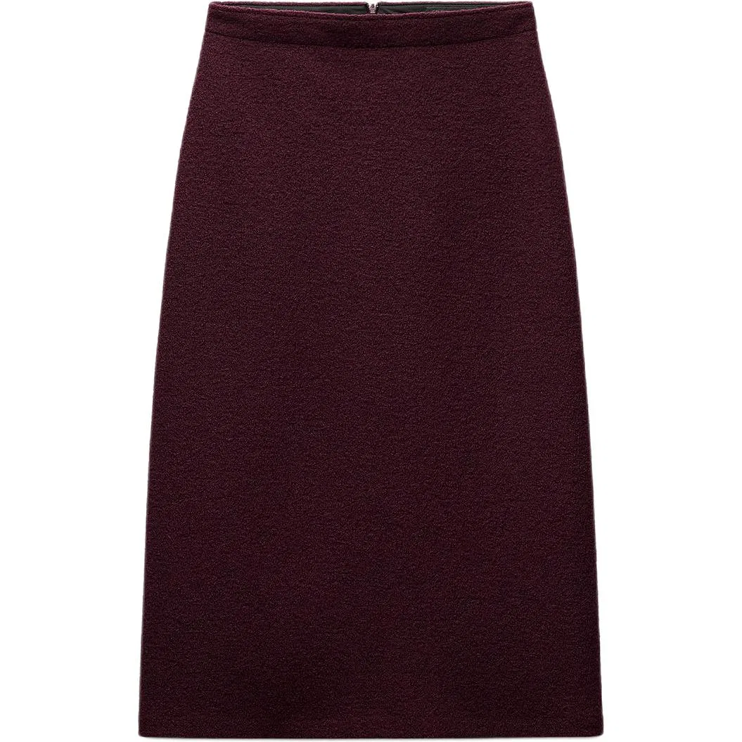 Женская повседневная длинная юбка Burgundy ZARA