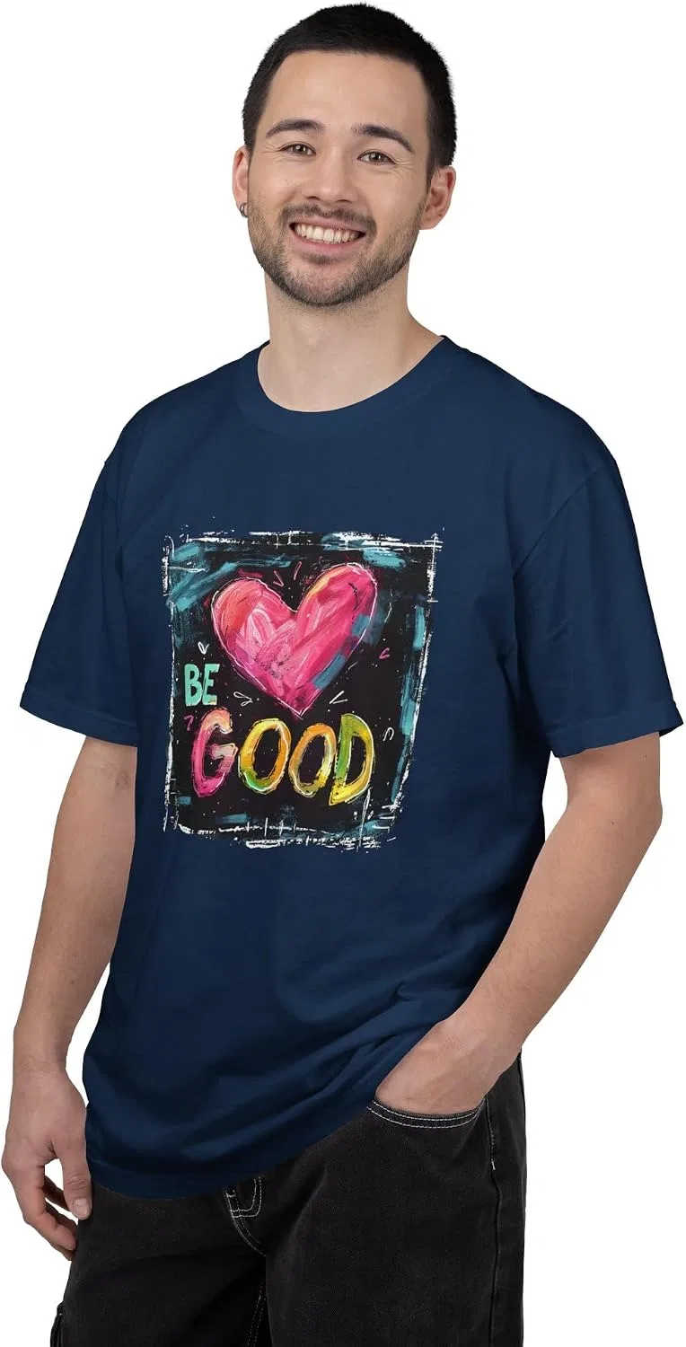 Женская футболка с принтом, BE Good Graphic T-Shirt, тёмно-синий — фото 2