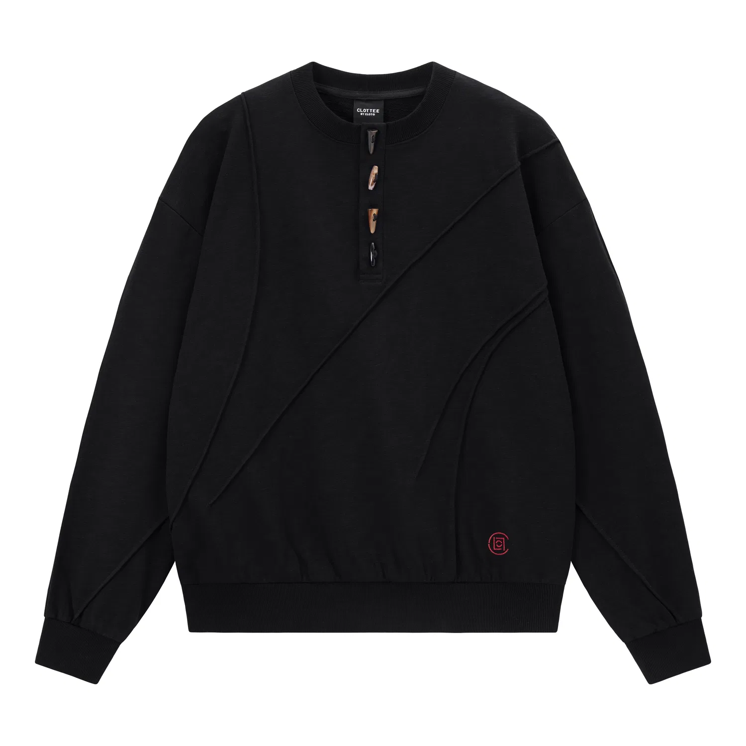 Детский свитшот с высоким воротником CLOT, Black