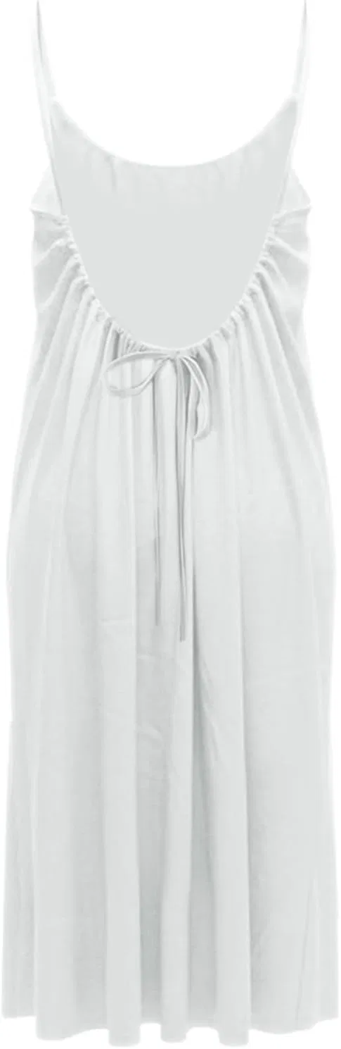 Женское пляжное платье на бретелях с открытой спиной, White — фото 4